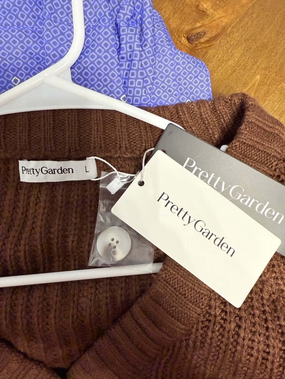 #2) NWT Cozy Brown V-Neck Button-Front Cardigan - Picture 6 of 6